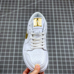 Air Jordan 1 Low White Metallic Gold For Sale