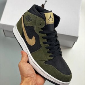 Air Jordan 1 Mid Military Olive Green BQ6472-030 On Sale