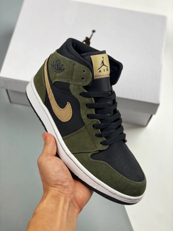 Air Jordan 1 Mid Military Olive Green BQ6472-030 On Sale