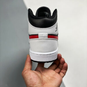 Air Jordan 1 Mid Chicago Black Chile Red-White For Sale