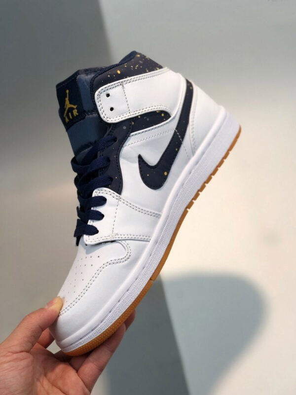 Air Jordan 1 Mid Jeter Sail Bronze-College Navy On Sale