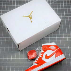 Air Jordan 1 Mid Orange and White BQ6472-116 For Sale