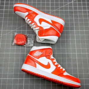 Air Jordan 1 Mid Orange and White BQ6472-116 For Sale