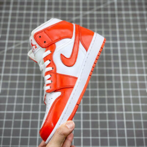 Air Jordan 1 Mid Orange and White BQ6472-116 For Sale