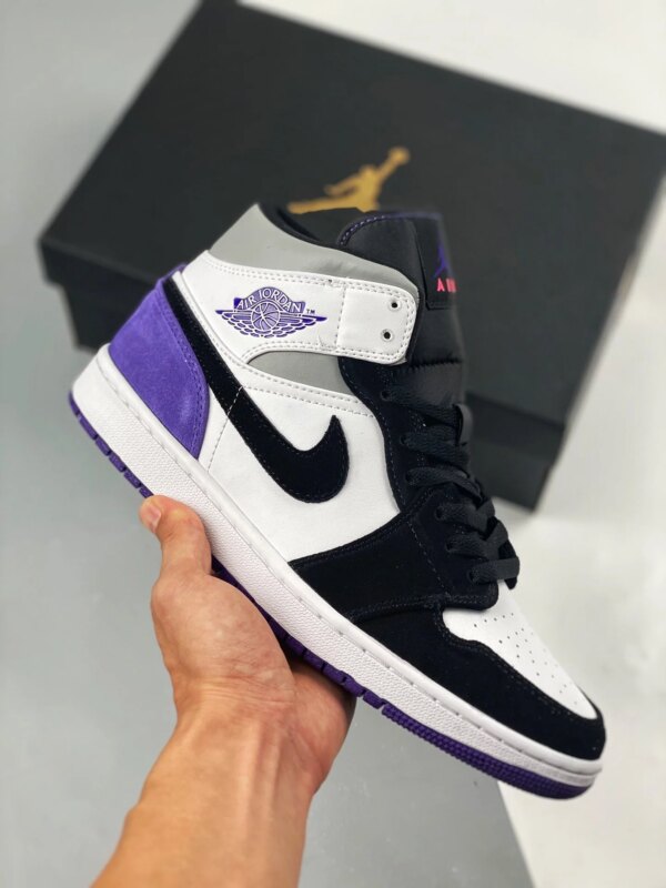 Air Jordan 1 Mid Purple Black For Sale