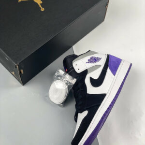 Air Jordan 1 Mid Purple Black For Sale