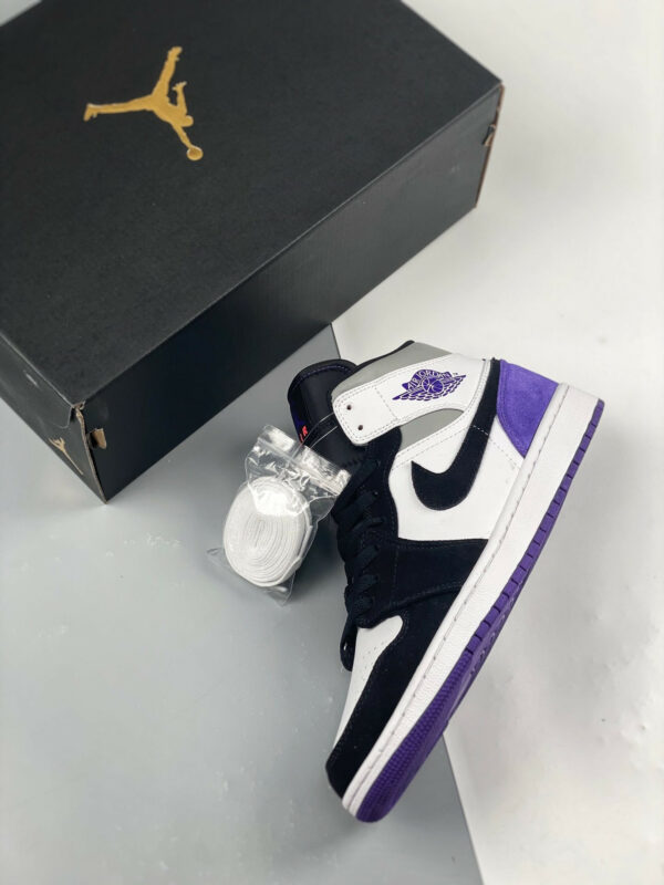 Air Jordan 1 Mid Purple Black For Sale