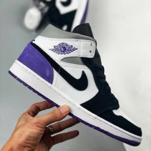 Air Jordan 1 Mid Purple Black For Sale