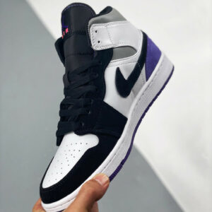 Air Jordan 1 Mid Purple Black For Sale