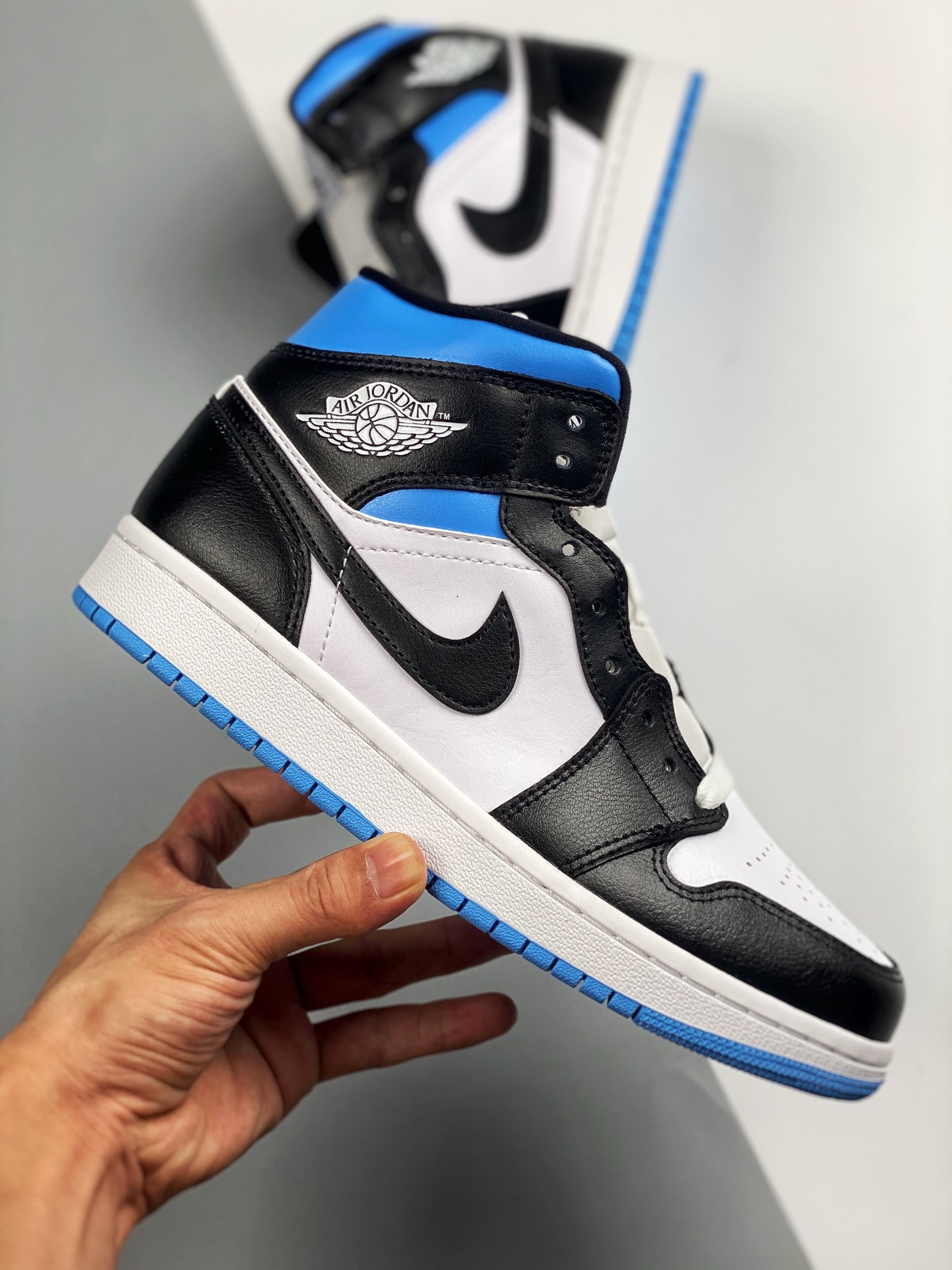 Air Jordan 1 Mid Royal Black White For Sale