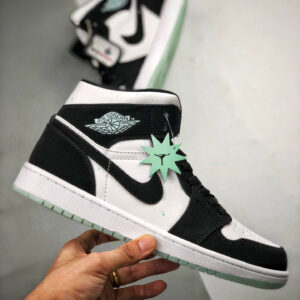 Air Jordan 1 Mid SE Panda White Black-Teal Tint On Sale