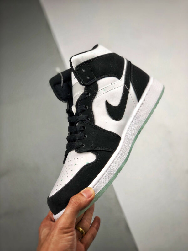 Air Jordan 1 Mid SE Panda White Black-Teal Tint On Sale