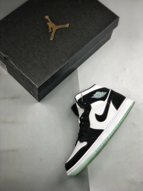 Air Jordan 1 Mid SE Panda White Black-Teal Tint On Sale