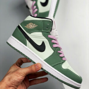 Air Jordan 1 Mid SE Dutch Green Black-Barely Green For Sale