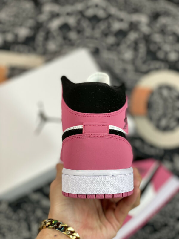 Air Jordan 1 Mid Sail Berry Pink-Black For Sale