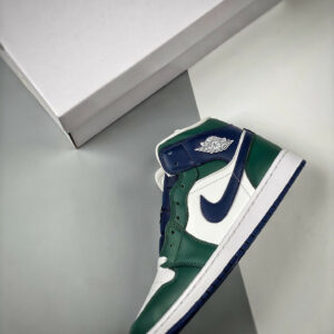 Air Jordan 1 Mid Seattle Seahawks Green Midnight Navy-White DZ5326-300 For Sale