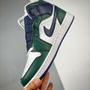 Air Jordan 1 Mid Seattle Seahawks Green Midnight Navy-White DZ5326-300 For Sale