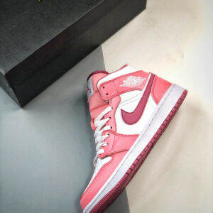 Air Jordan 1 Mid Valentines Day Coral Chalk Desert Berry-White DQ8423-616 For Sale