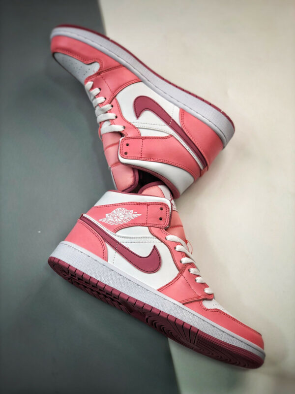 Air Jordan 1 Mid Valentines Day Coral Chalk Desert Berry-White DQ8423-616 For Sale