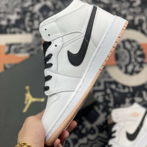 Air Jordan 1 Mid White Anthracite-Arctic Orange For Sale