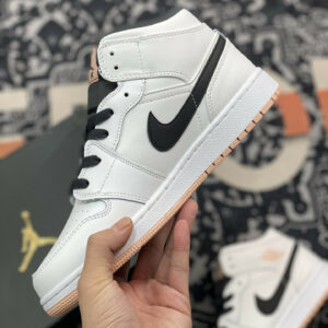 Air Jordan 1 Mid White Anthracite-Arctic Orange For Sale