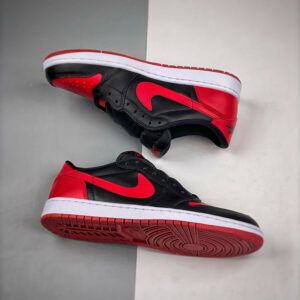 Air Jordan 1 Retro Low Bred Black Varsity Red 705329-001 For Sale