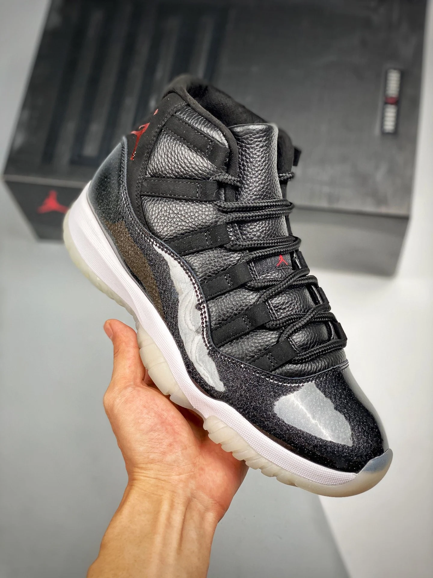 Air Jordan 11 Retro 72-10 Black Gym Red-White 378037-002 For Sale