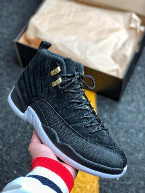 Air Jordan 12 Reverse Taxi Black White-Taxi 130690-017 For Sale