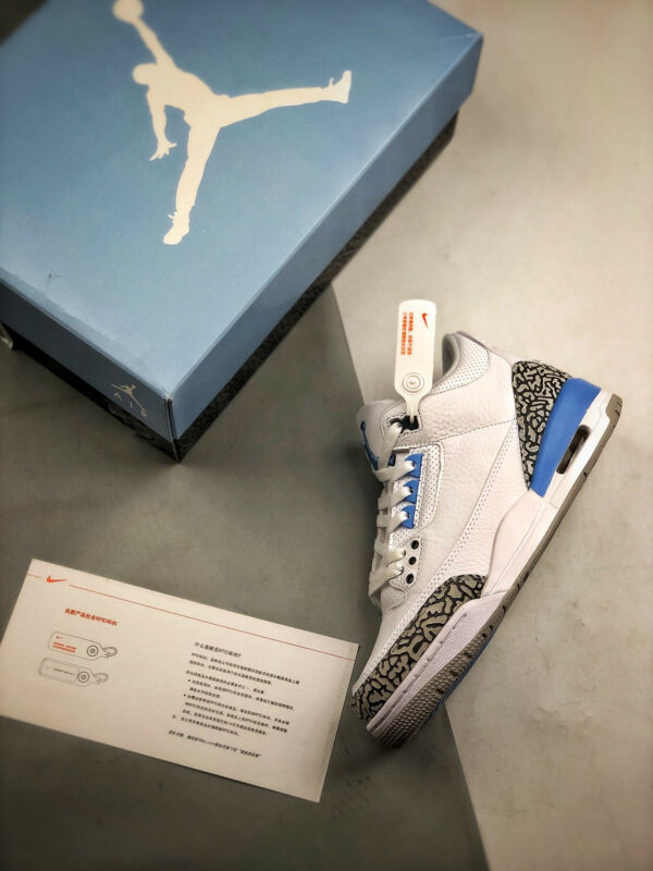 Air Jordan 3 UNC White Valor Blue-Tech Grey CT8532-104 For Sale