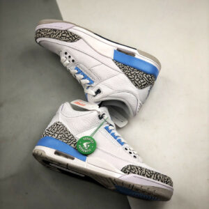 Air Jordan 3 UNC White Valor Blue-Tech Grey CT8532-104 For Sale