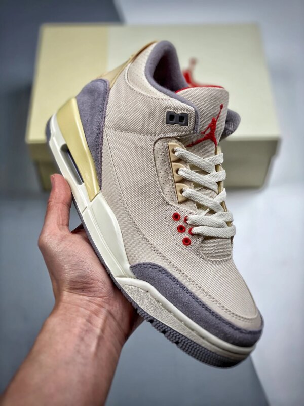 Air Jordan 3 Muslin University Red-Cement Grey-Sail DH7139-100 For Sale