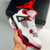 Air Jordan 4 Fire Red White Fire Red-Black-Tech Grey For Sale