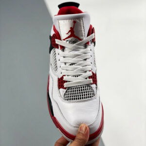 Air Jordan 4 Fire Red White Fire Red-Black-Tech Grey For Sale