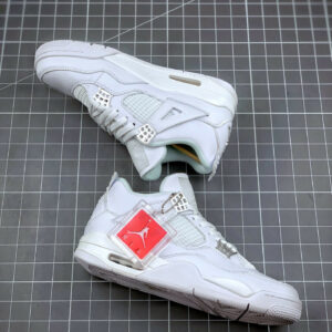 Air Jordan 4 Pure Money White Metallic Silver For Sale