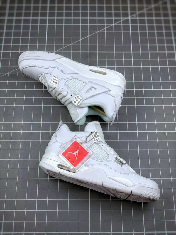 Air Jordan 4 Pure Money White Metallic Silver For Sale