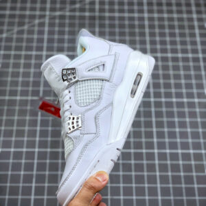 Air Jordan 4 Pure Money White Metallic Silver For Sale