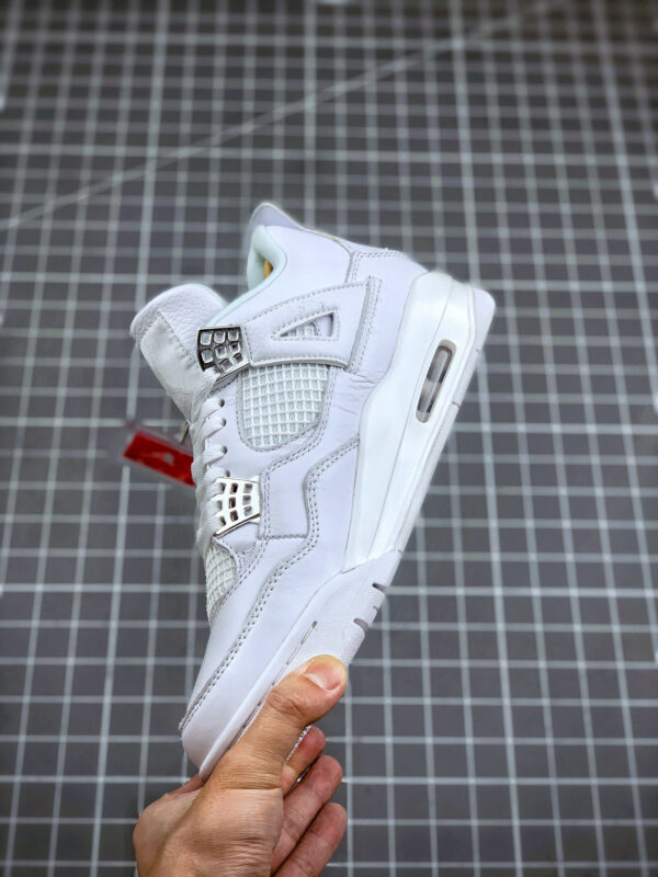 Air Jordan 4 Pure Money White Metallic Silver For Sale