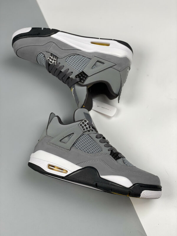 Air Jordan 4 Retro Cool Grey Chrome-Dark Charcoal-Varsity Maize For Sale