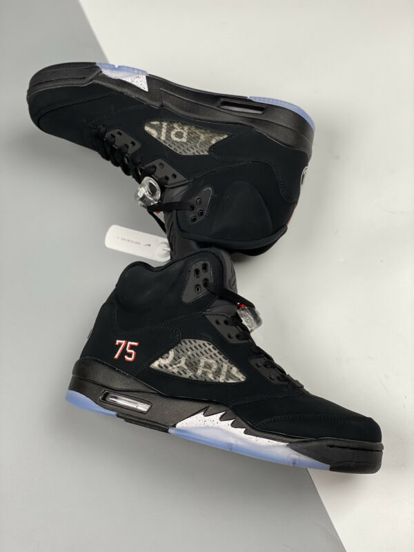 Air Jordan 5 PSG Black White-Challenge Red For Sale