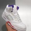 Air Jordan 5 GS Easter White Laser Crimson-Voltage Purple For Sale