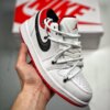 Custom Air Jordan 1 Low White University Red Black For Sale