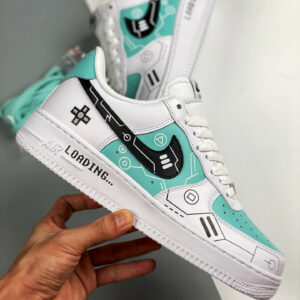 Custom Nike Air Force 1 Low White Green For Sale