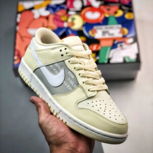 Custom Nike Dunk Low Coconut Milk Grey For Sale