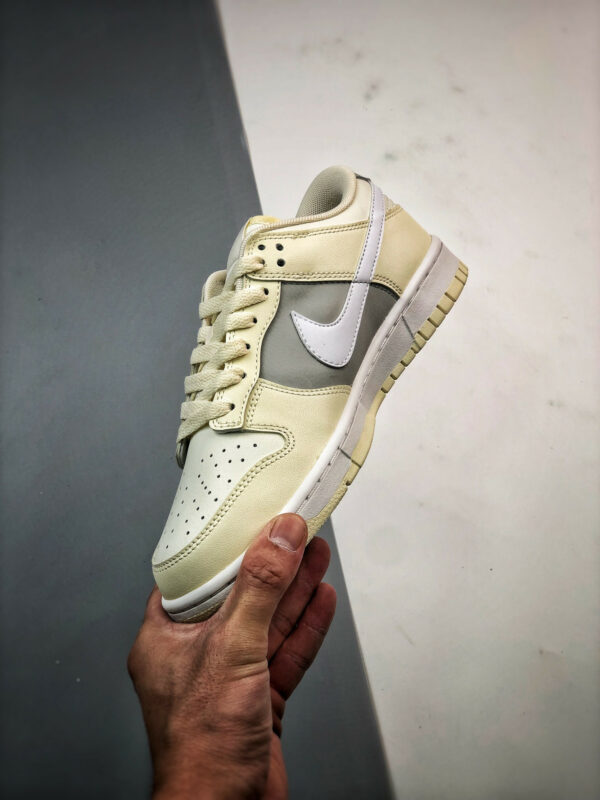 Custom Nike Dunk Low Coconut Milk Grey For Sale