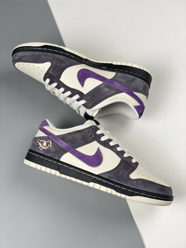 Custom Nike Dunk Low White Purple Black For Sale