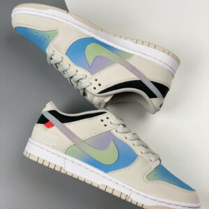 Custom Nike Dunk Low Wolf Grey Blue-Multi For Sale