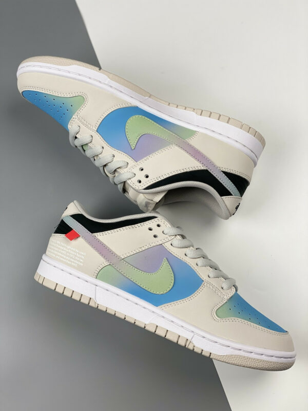 Custom Nike Dunk Low Wolf Grey Blue-Multi For Sale