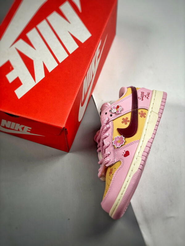 Custom Nike SB Dunk Low Pink Yellow For Sale