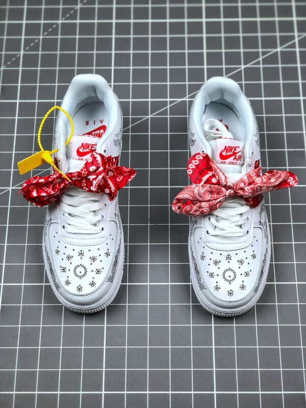 Custom x Nike Air Force 1 Low White Red Black For Sale