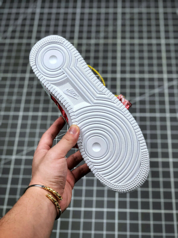 Custom x Nike Air Force 1 Low White Red Black For Sale